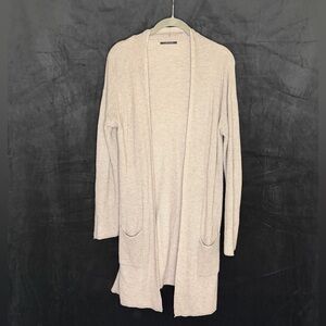 T Tahari Women's Cream Open Front Sweater